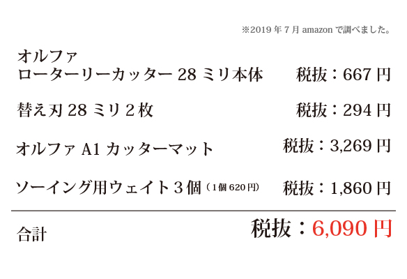 裁断にあると便利な道具３つ！