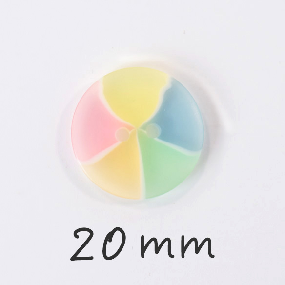【ボタン】飴みたいなプラスチックボタン（20ミリ/カラフル）※1個単位で販売