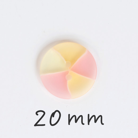 【ボタン】飴みたいなプラスチックボタン（20ミリ/ピンクオレンジ系）※1個単位で販売