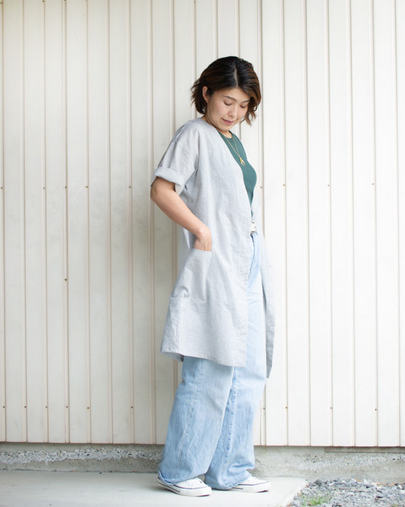 【販売用型紙】リニューアル☆アイラインカーディガン（布帛専用）