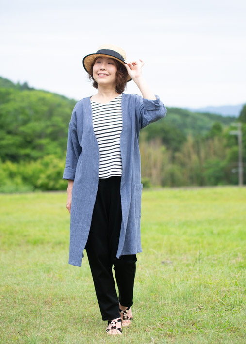 【販売用型紙】リニューアル☆アイラインカーディガン（布帛専用）