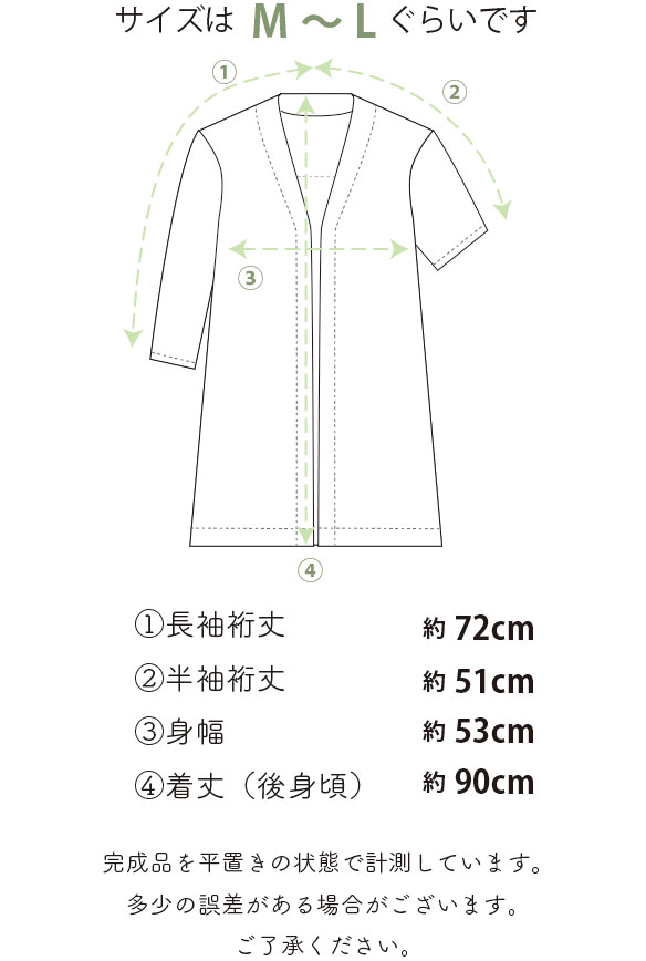 【販売用型紙】リニューアル☆アイラインカーディガン（布帛専用）