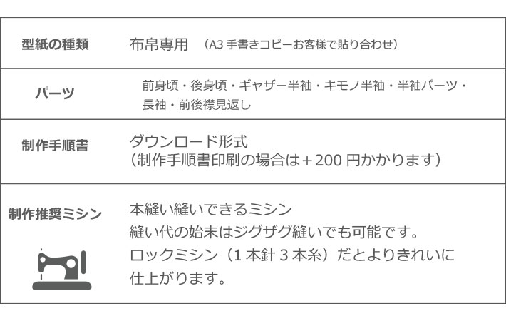 【型紙】ゆるドルマンver2（布帛生地用）★半袖3種類＋長袖１種類★