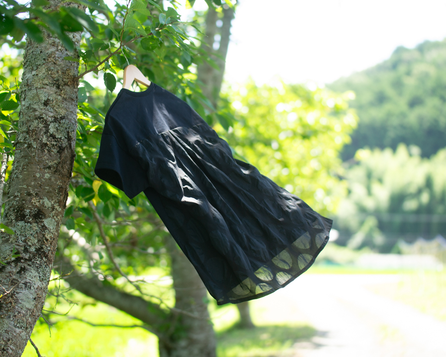 【型紙・生地キット】風がとおるTシャツ・ドットver(Lサイズ)