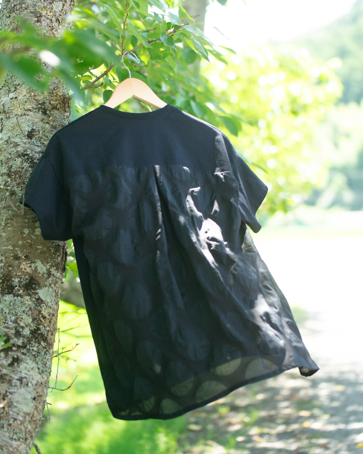 【型紙・生地キット】風がとおるTシャツ・ドットver(Lサイズ)