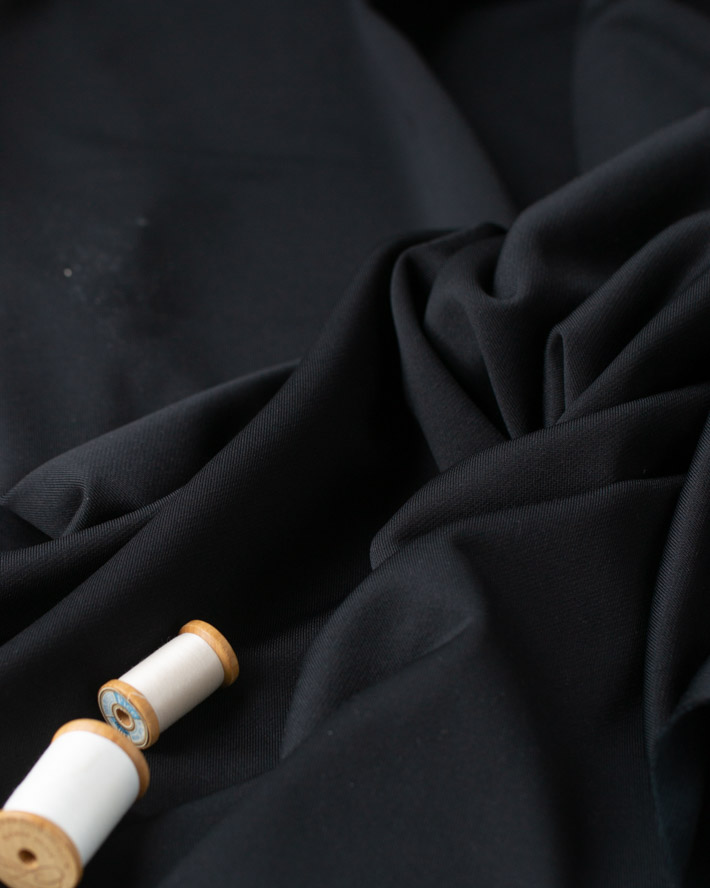 【ニット】スポーティーなカッコイイ裏毛・ナイロン混(ブラック/チャコール)