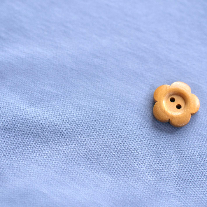 【型紙・生地キット】ミニ裏毛で作るやわらかセットアップキット（スモークライトブルー）