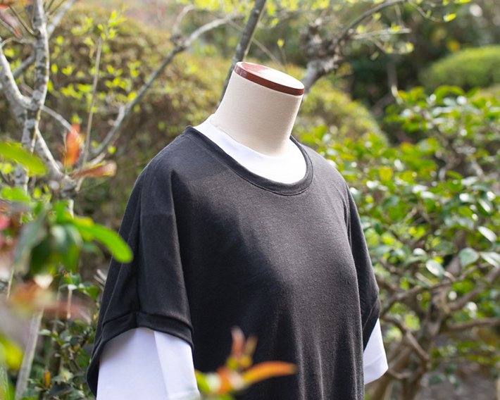 【型紙・生地キット】リネン天竺でつくるとろみプルオーバーキット