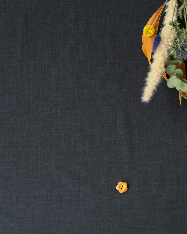 【布帛】杢調2WAYストレッチ・ウール／機能性ポリエステル（グレー杢/チャコール杢）