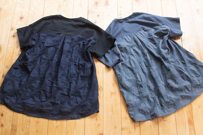 【型紙・生地キット】風がとおる布帛切り替えＴシャツ（Lサイズ）