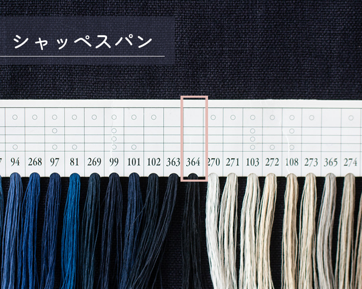 【布帛】アウターボトムス向き♪リネンキャンバス(ダークネイビー)