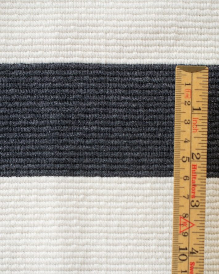 【ニット】ストレッチ・ビッグボーダーなみなみキルトニット(2色)オーダーカット