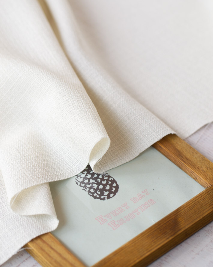 【布帛】ラメツィード風クロス（オフアイボリー）オーダーカット