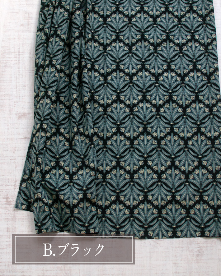 【布帛】アンティークフラワー　コーデュロイ（3色）オーダーカット