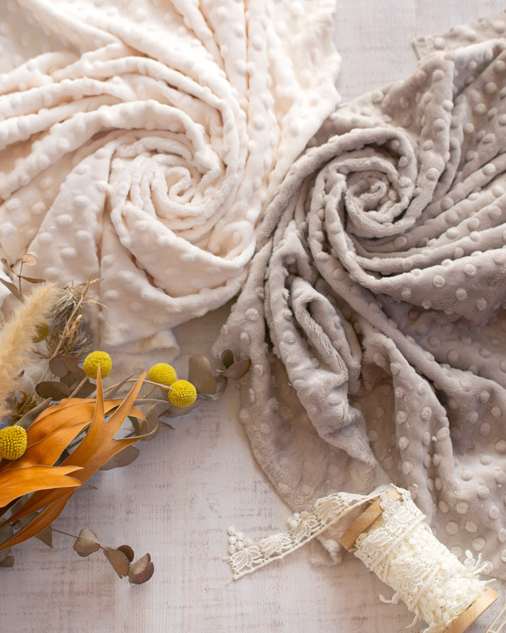 【ファー】ぷちぷちドット柄ベロアファー(2色)オーダーカット