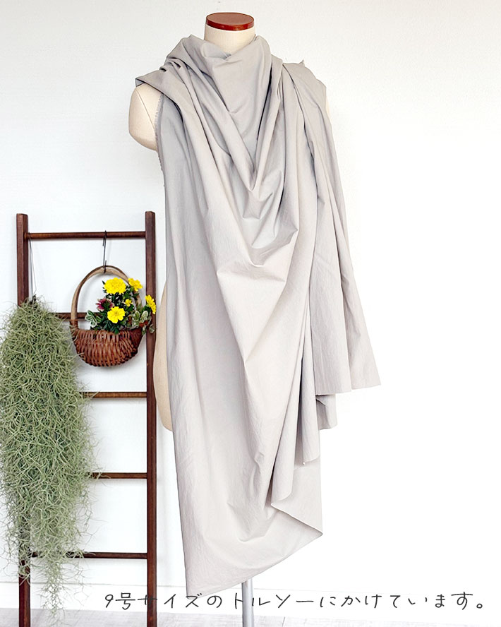 【布帛】ふんわり加工タイプライター(ライトグレー)