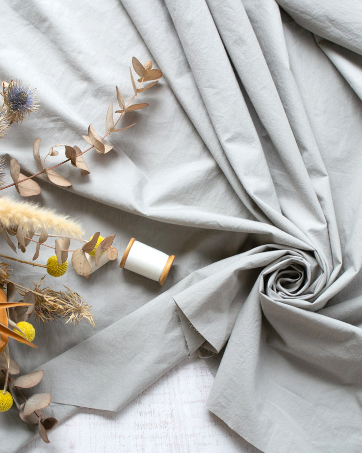 【布帛】ふんわり加工タイプライター(ライトグレー)