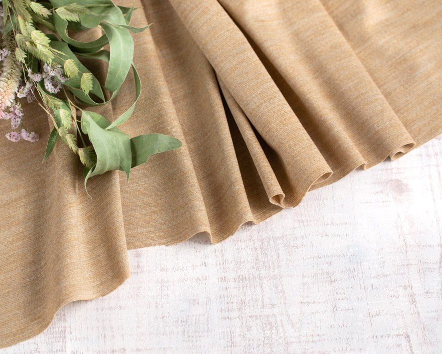 【ニット】きれい♪上質ウールポンチニット（キャメル杢）オーダーカット