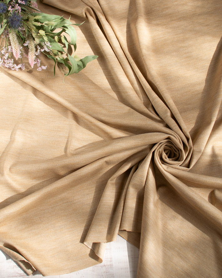 【ニット】きれい♪上質ウールポンチニット（キャメル杢）オーダーカット