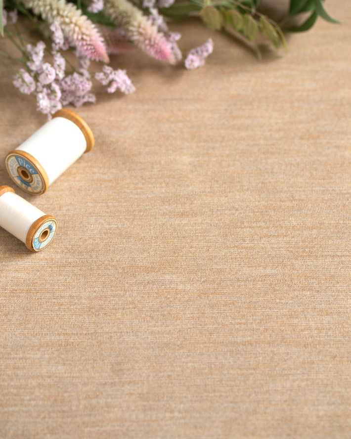 【ニット】きれい♪上質ウールポンチニット（キャメル杢）オーダーカット