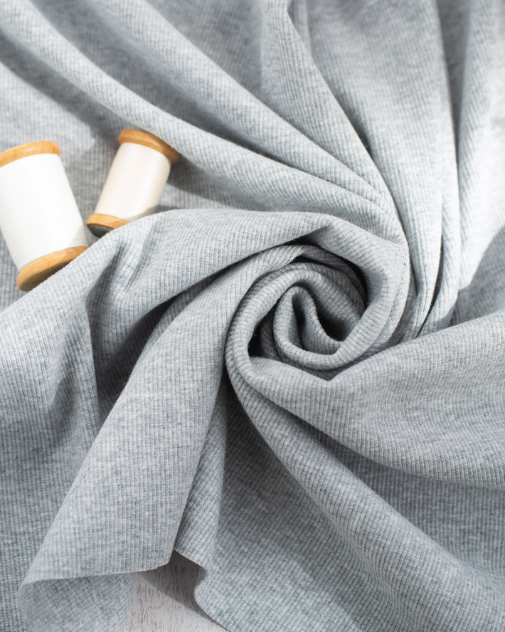 【ニット】インナー、タートルネックに♪やわらかベアテレコ（ライトグレー杢）