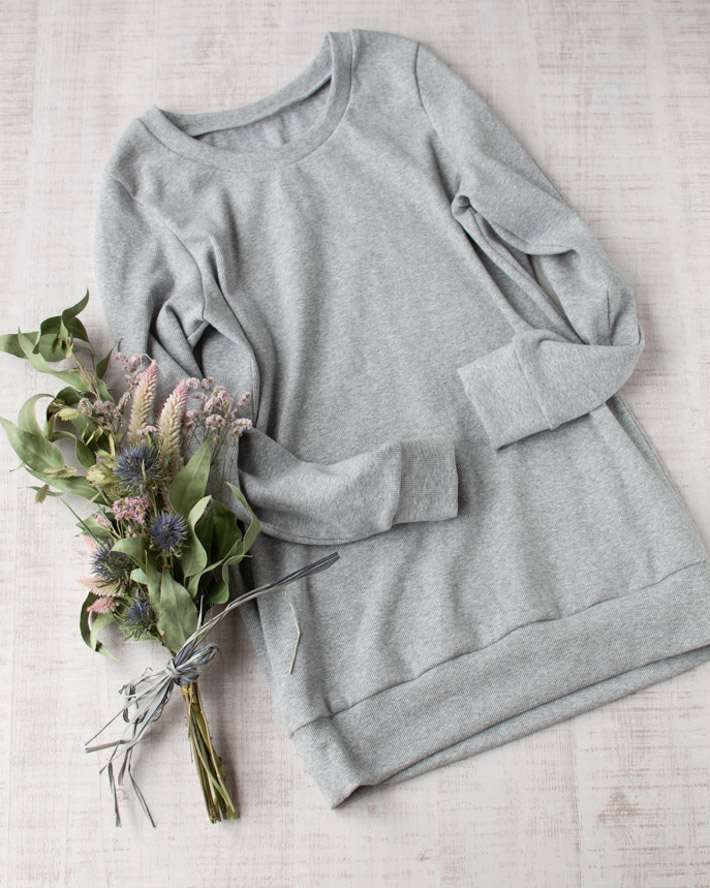 【ニット】インナー、タートルネックに♪やわらかベアテレコ（ライトグレー杢）