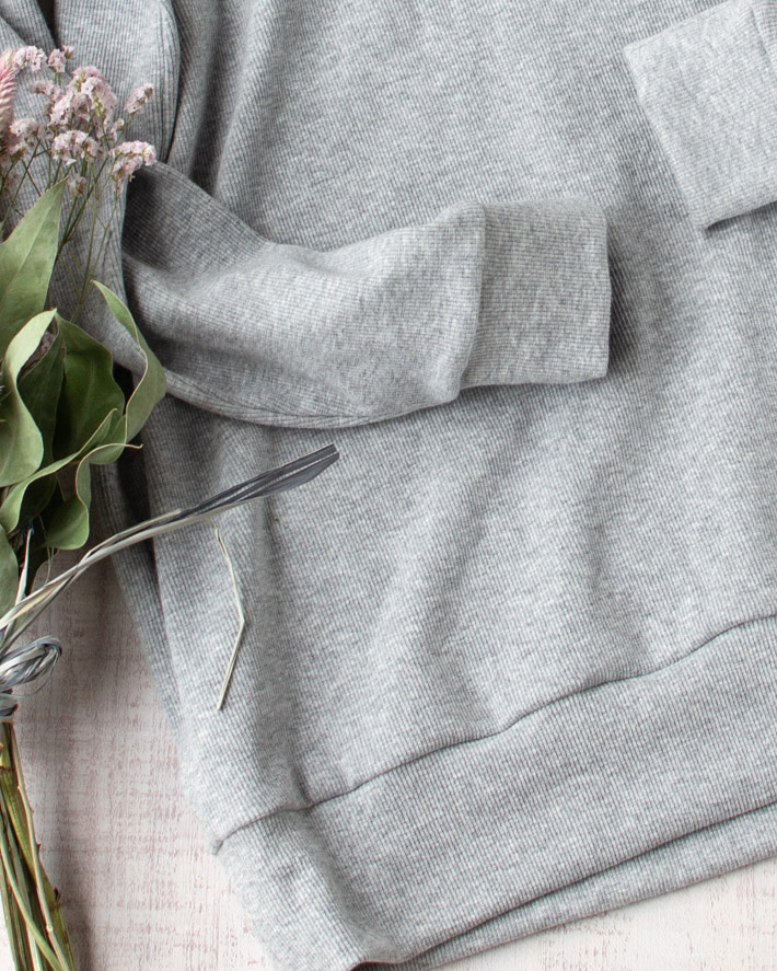 【ニット】インナー、タートルネックに♪やわらかベアテレコ（ライトグレー杢）