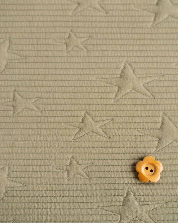 【ニット】トレーナー、ニットパンツに♪星柄キルトニット（５色）