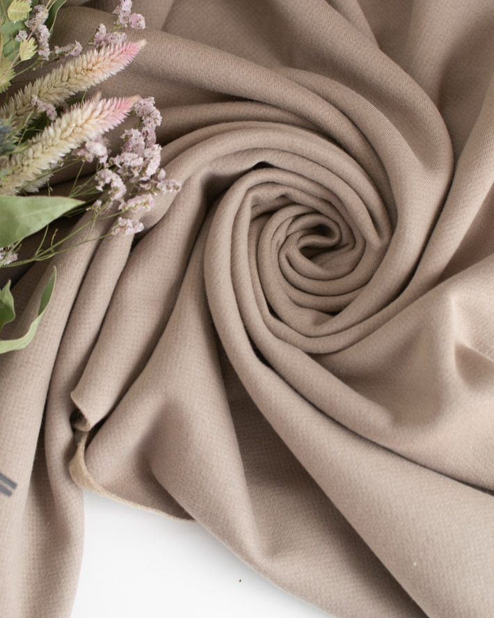 【ニット】ふわふわ裏起毛ニット（カフェオレグレー）