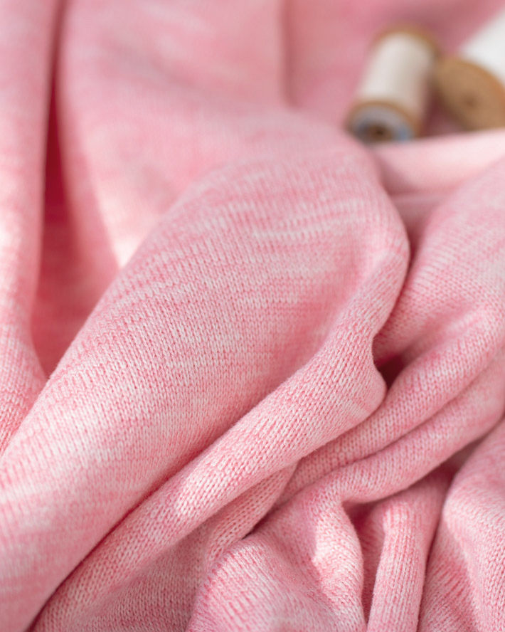 【フリース】ふわっとメランジフリース（ピンク杢/ブラック杢）