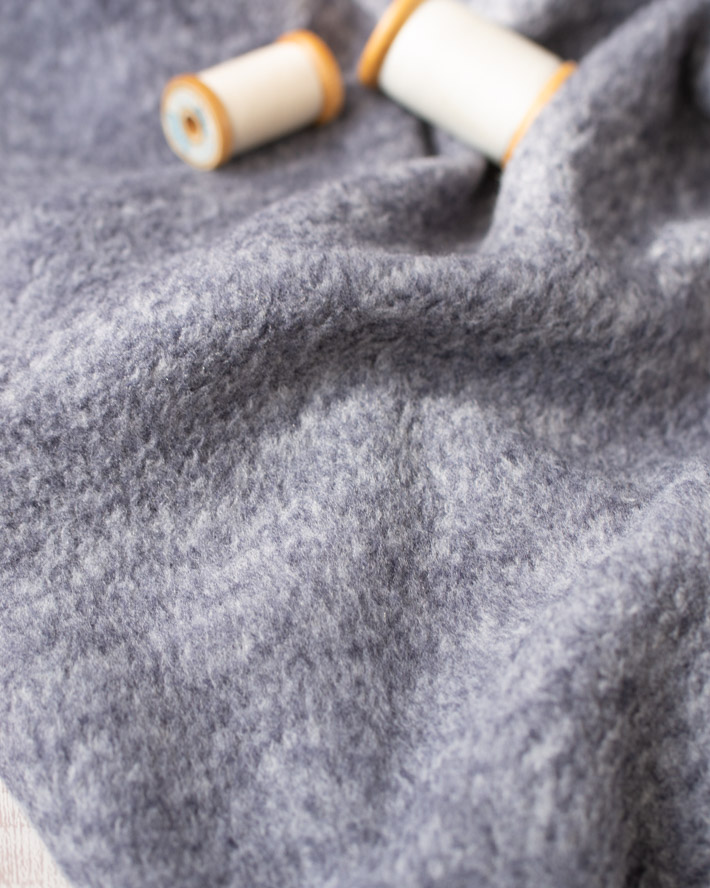 【フリース】ふわっとメランジフリース（ピンク杢/ブラック杢）