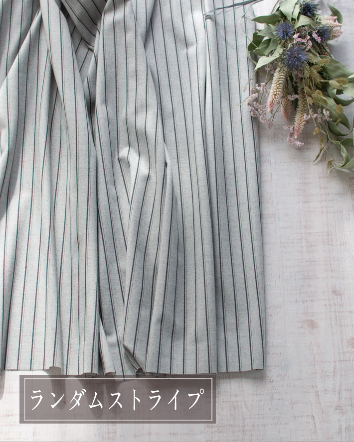 【布帛】微起毛やわらか2WAY ストレッチクロス（プチチェック/ランダムストライプ）
