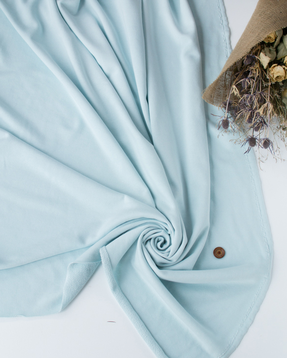 【ニット】みんなの裏毛ニット（アクアマリン）