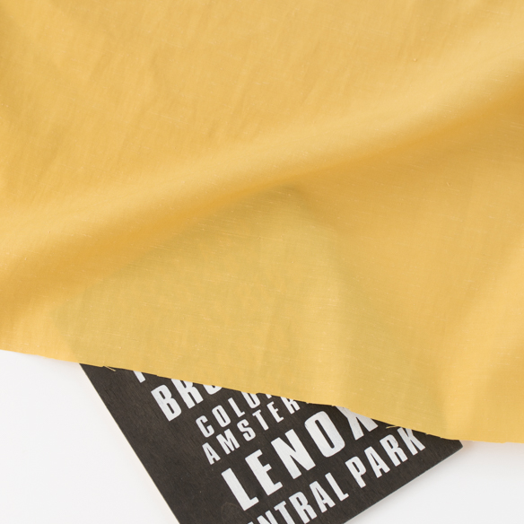 【布帛】アセテート混・スラブクロス（マスタード）オーダーカット