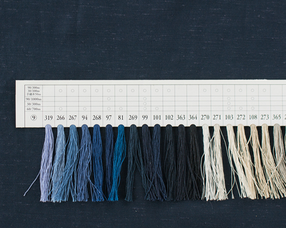 【布帛】アセテート混・スラブクロス（ネイビー）オーダーカット