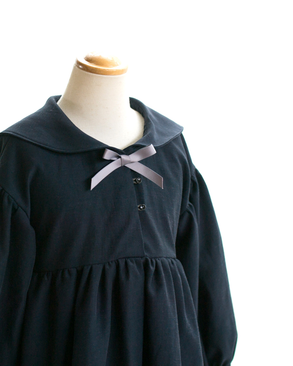 【布帛】アセテート混・スラブクロス（ネイビー）オーダーカット