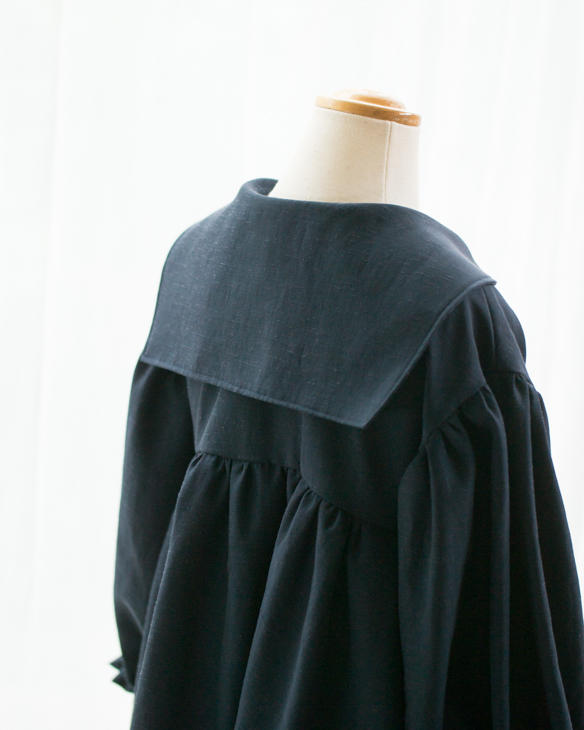 【布帛】アセテート混・スラブクロス（ネイビー）オーダーカット