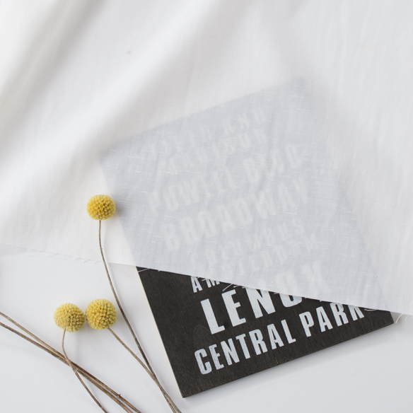 【布帛】アセテート混・スラブクロス（オフホワイト）オーダーカット