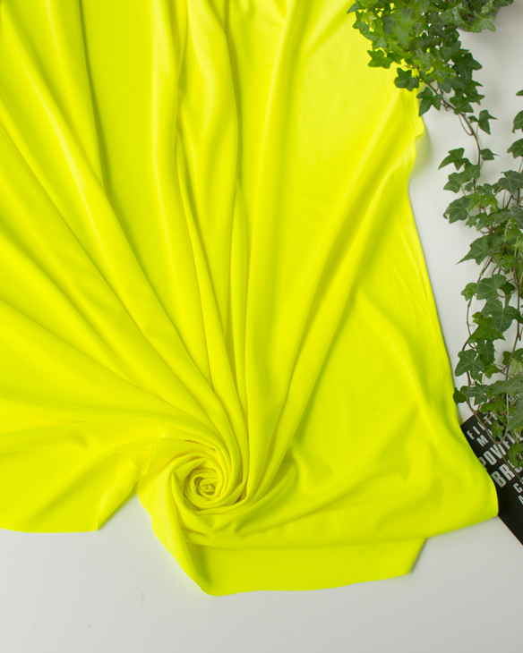 【ニット】DRYMASTERバックメッシュニット（ネオンイエロー）