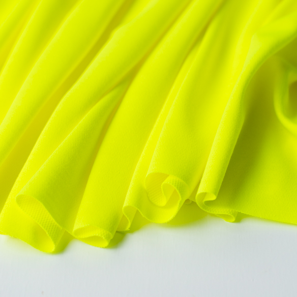 【ニット】DRYMASTERバックメッシュニット（ネオンイエロー）