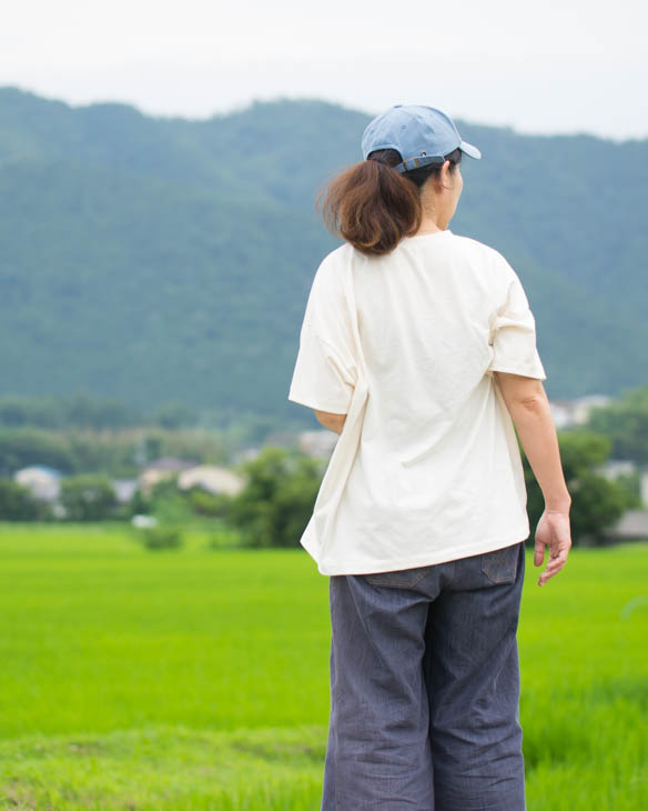 【型紙・生地キット】自分へのご褒美に♪オーガニックコットン素材で作るワイドなTシャツ キット