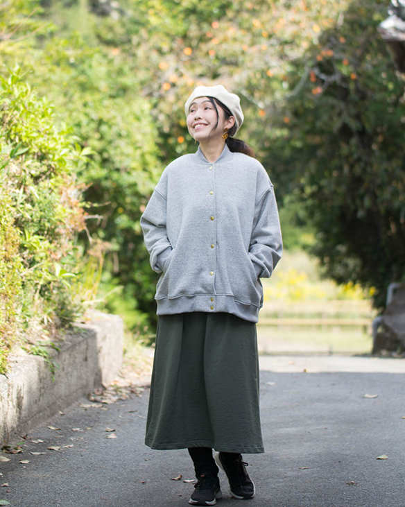 【こだわりニット】ふんわりぽってり厚み♪粗挽き杢AC裏毛・ナップ裏起毛