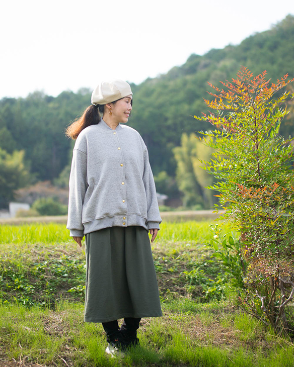 【こだわりニット】ふんわりぽってり厚み♪粗挽き杢AC裏毛・ナップ裏起毛