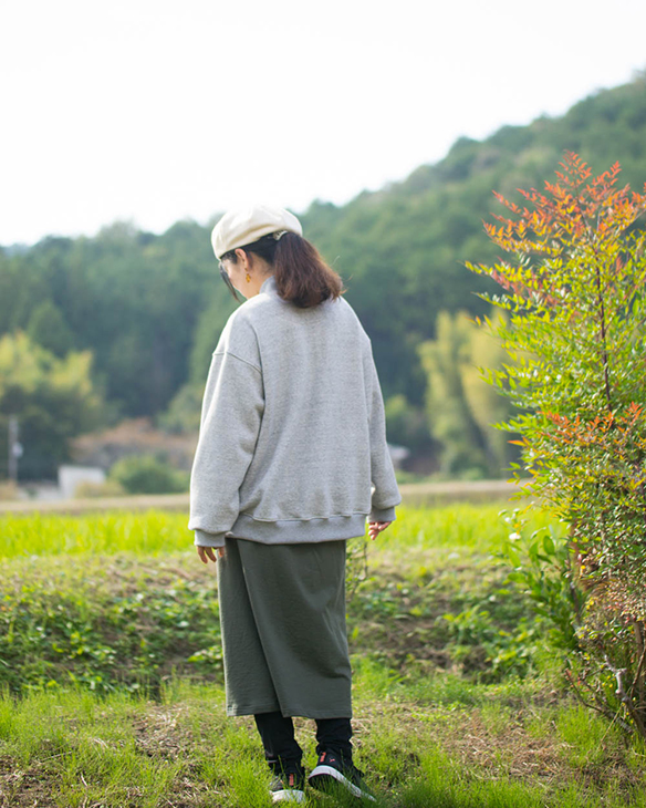 【こだわりニット】ふんわりぽってり厚み♪粗挽き杢AC裏毛・ナップ裏起毛