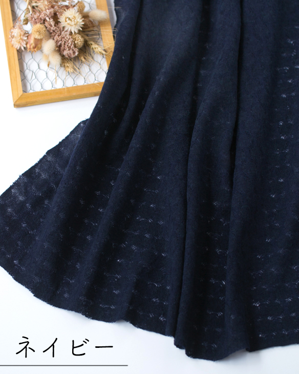 【ニット】羽織物や重ね着に♪レース調ジャガードニット（５色）