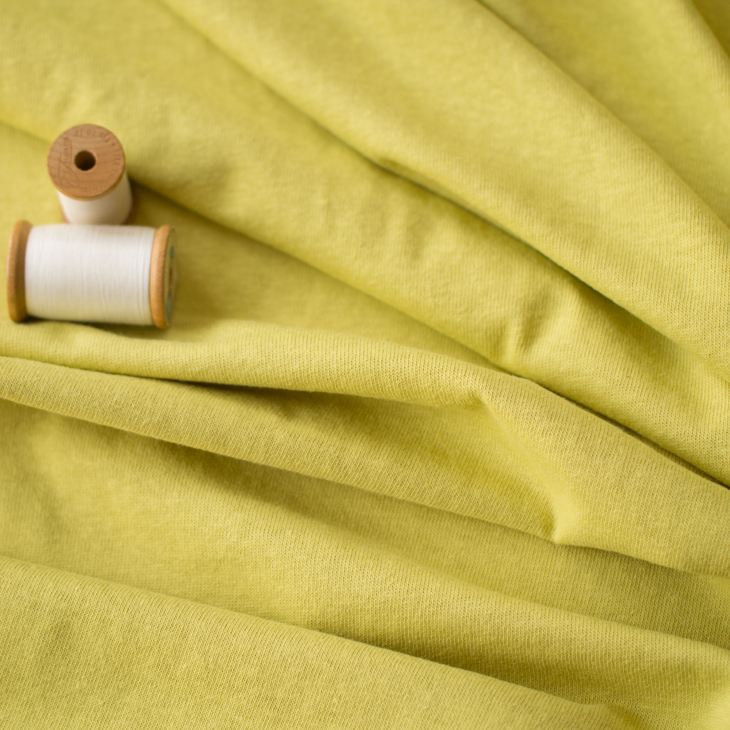 ゆるっとふわふわやわらかラフィー天竺（若草色）