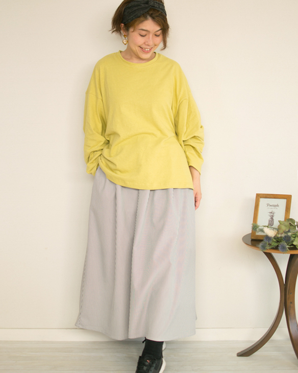 ゆるっとふわふわやわらかラフィー天竺（若草色）