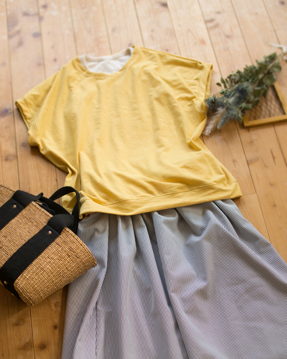 【ニット】テンション低めで縫いやすい♪スラブＳＺ天竺ニット（2色展開）オーダーカット 