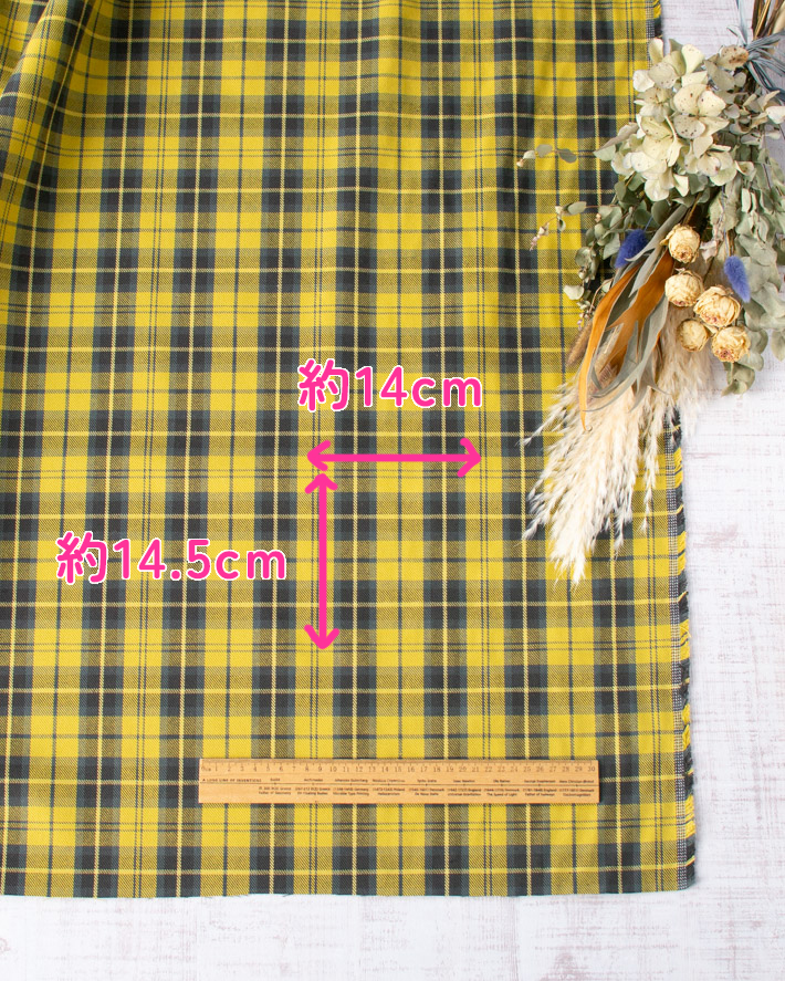 ☆再入荷☆【布帛】ボトムス向き♪ちょっと厚めのチェックツイル