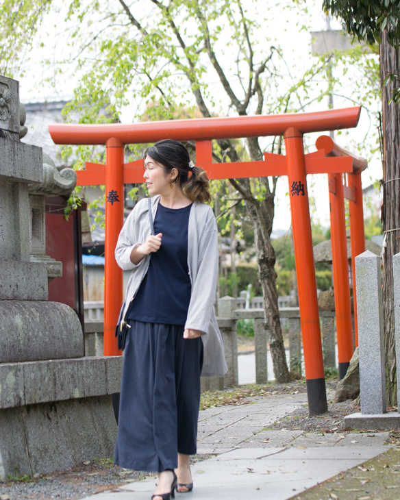 薄手ニット生地でつくるワイドパンツ